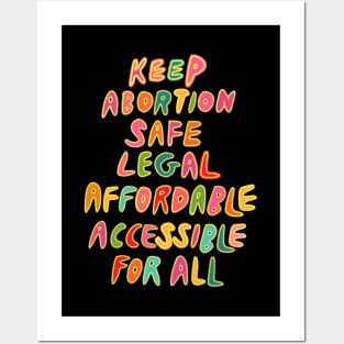 Retro 80s Abortion Rights Keep Abortion Safe Legal Affordable Accessible For All Social Justice Posters and Art